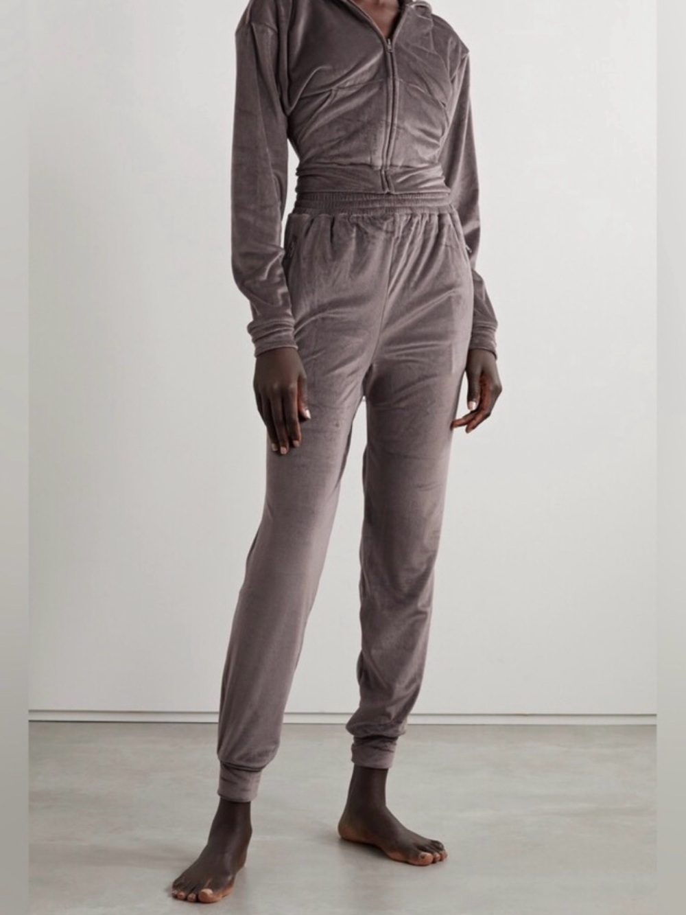 SKIMS SET-velour joggers and top SET in amhyrst
